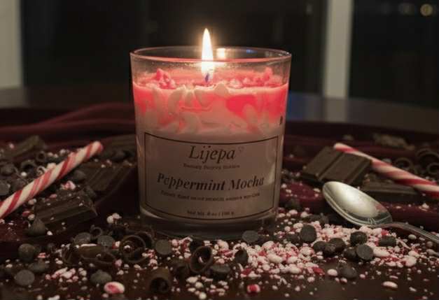 Peppermint Mocha – Soy Candle (6oz)